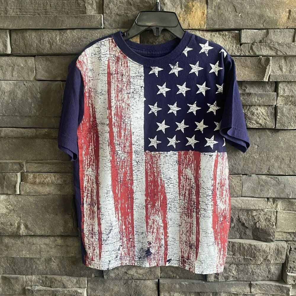 Eat. 1989 Stars And Stripes T Shirt Patriotic‎ USA Boys 5/6 Distressed Graphic